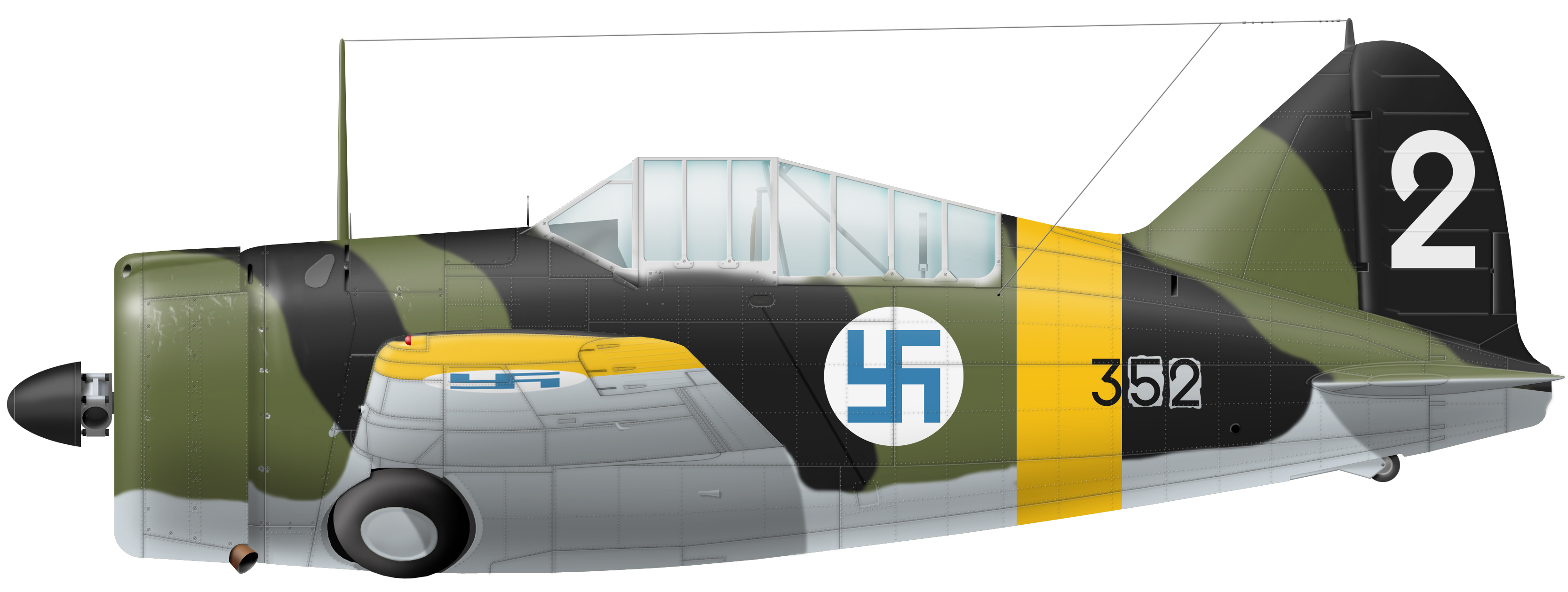 Профиль BW-352, тактический №2 белый с предыдущего фото, художник Александр Казаков.