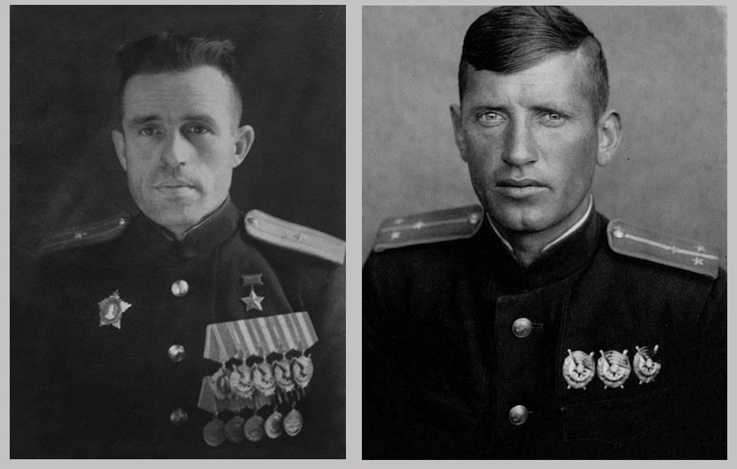 Ведущие первой группы: майор Федор Николаевич Тургенев – 8 ГШАП и Георгий Тимофеевич Попов (на фото в звании ст. лейтенанта) – 47 ШАП