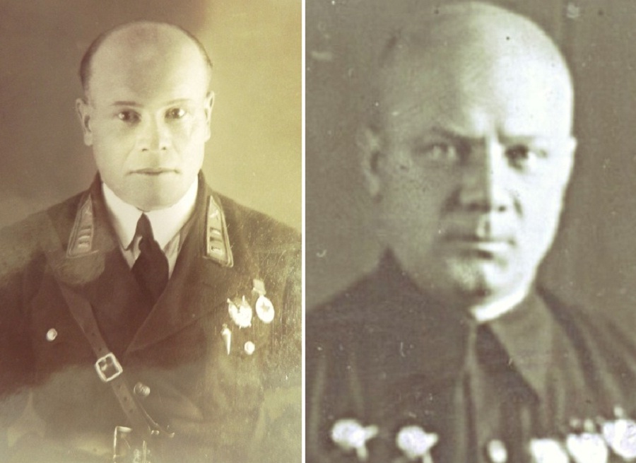 Командир 14-й САД Иван Алексеевич Зыканов, командир 92-го ИАП Семен Степанович Ячменев.