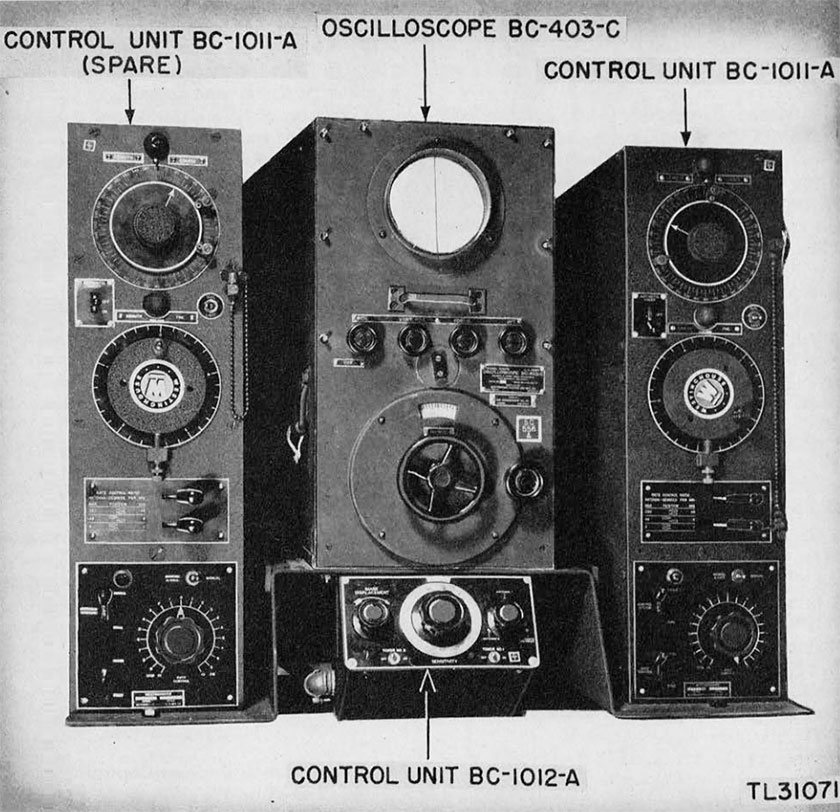 Органы управления РЛС SCR-270 из инструкции по её эксплуатации.