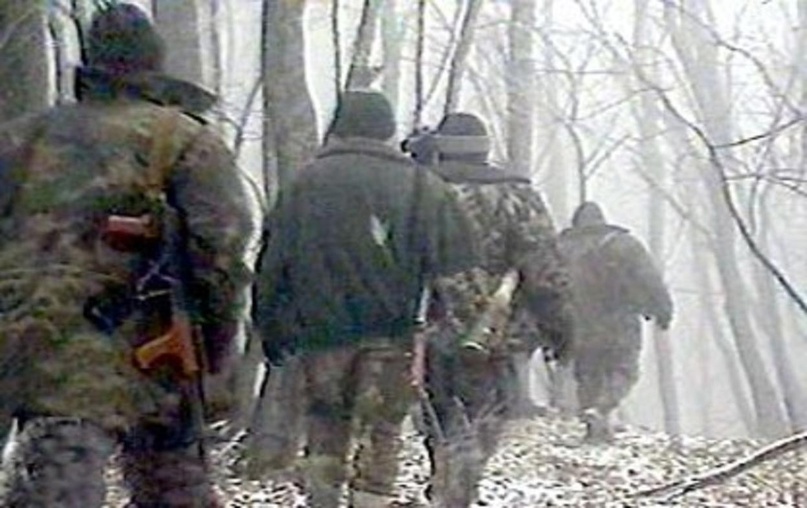 Отряд НВФ в лесу