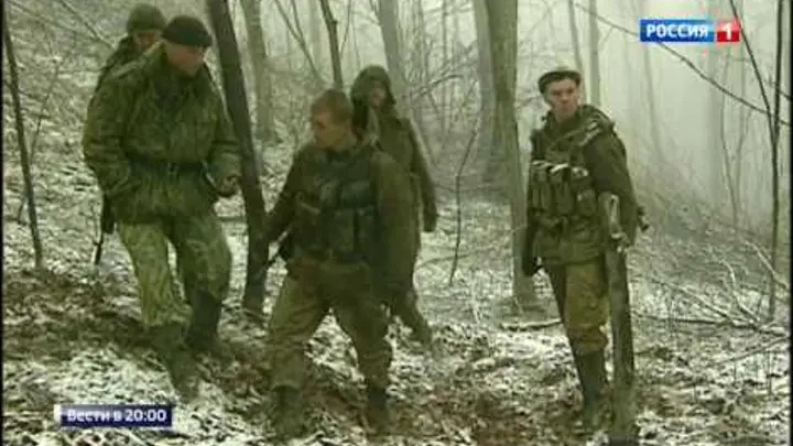 Бойцы 104-го полка на месте боя 6-й роты в начале марта