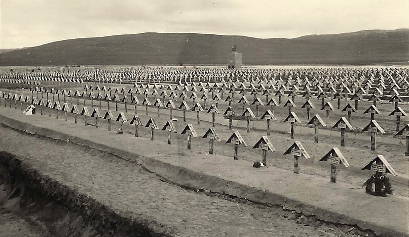 Военное кладбище в Parkkina, Petsamo. 1944-й год.
