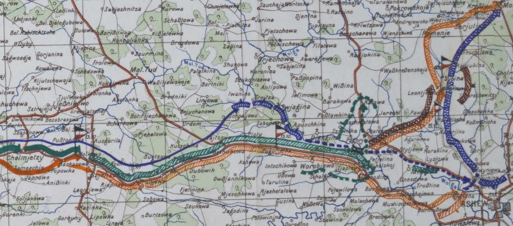 Прорыв частей 256-й пехотной дивизии вермахта к Ржеву (germandocsinrussia.org).