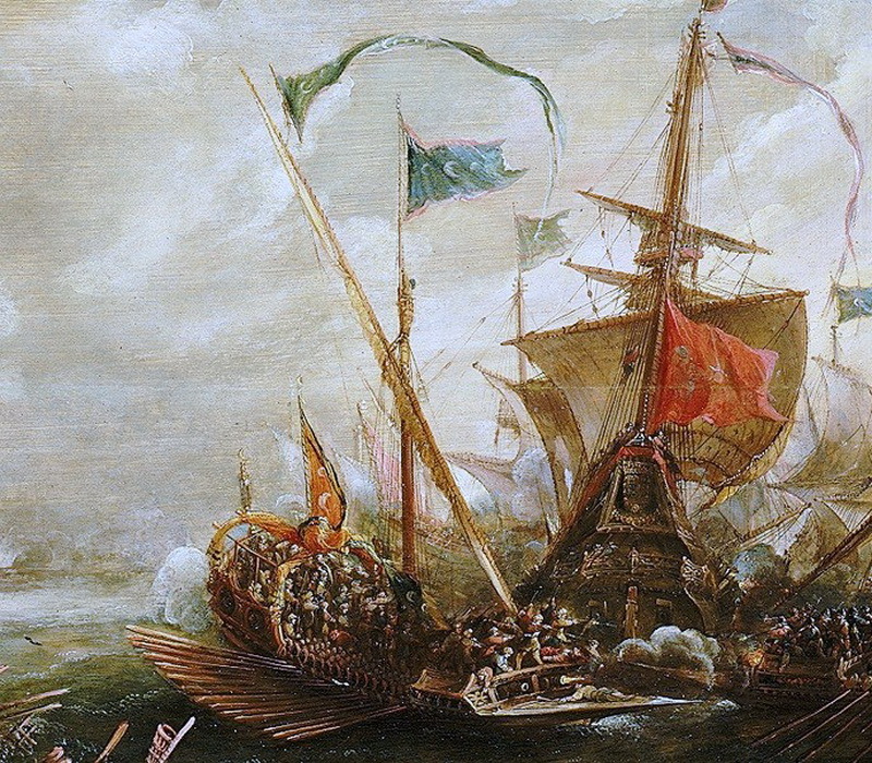 Галера берберийских пиратов. Художник Андрис ван Эртфельт