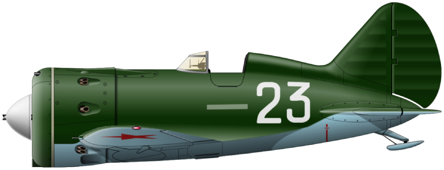 Самолет И-16 из состава 145 ИАП (художник Михаил Быков)