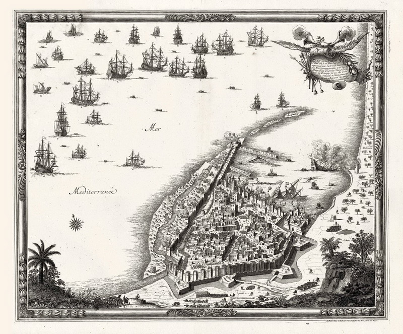 Бомбардировка Триполи в 1685 году. Французская гравюра. fr.wikipedia.org