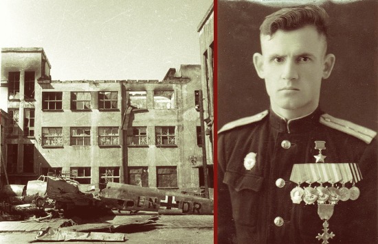 Bf110 «LN DR 1Z» JG77 лейтенанта Дитриха Клаппенбаха в Мурманске. Герой Советского Союза Захар Артёмович Сорокин (в звании капитана)