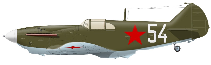 ЛаГГ-3 №31213-59, тактический №54 Художник Александр Казаков.