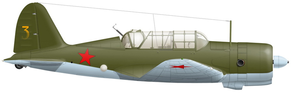 Реконструкция внешнего вида Су-2 с предыдущего снимка (рисунок А. Казакова)