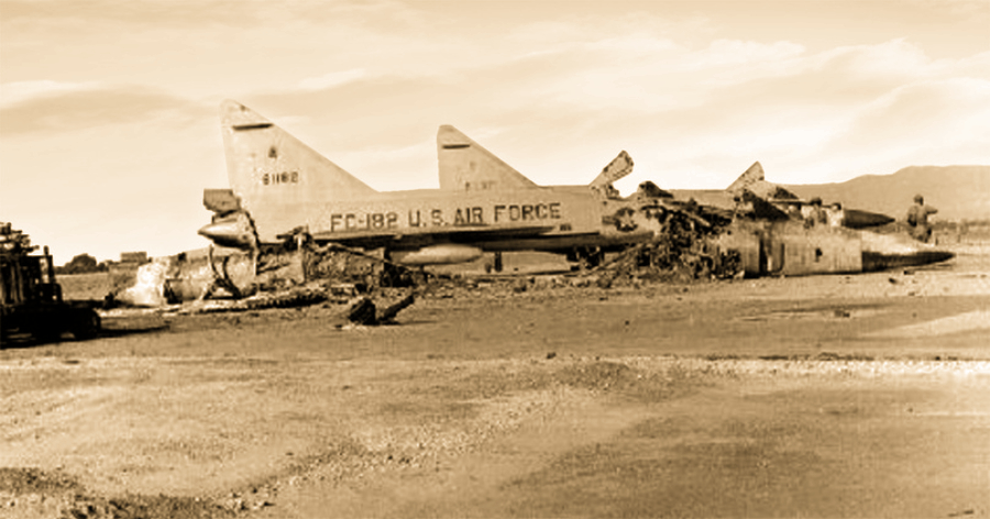 F-102 в результате атаки
