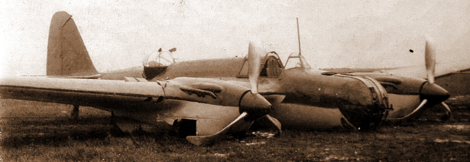 Вероятно, так 26 июня 1941 года выглядели бомбардировщики 99-го СБАП. На фото авария СБ 2М-103 с заводским №18/315, произошедшая 12 октября 1940 года