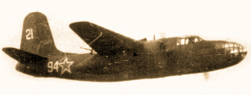 Douglas А-20В с советской турелью УТК-1 из состава 15-го разведывательного авиаполка ВВС КБФ