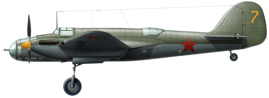 Самолёт Ар-2 из состава 132-го СБАП, оставленный на аэродроме Кировоград из-за технической неисправности. Реконструкция по фото (художник Владимир Камский)