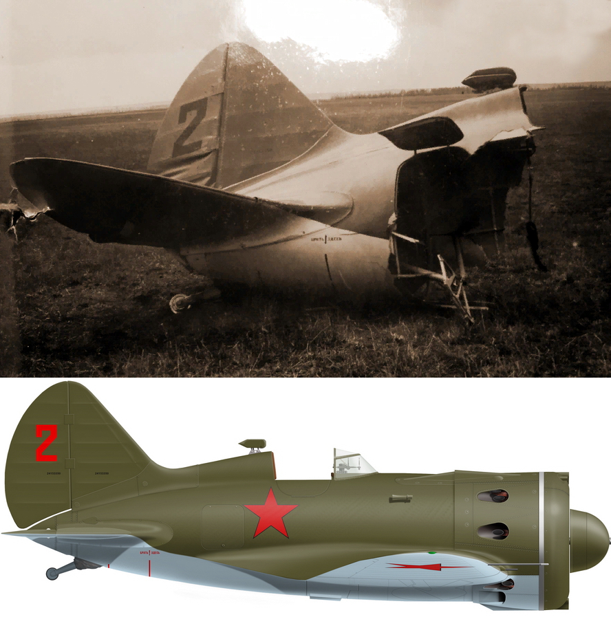 И-16 тип 24 из состава 1-й эскадрильи 170-го ИАП, разбитый в катастрофе 21 мая 1941 года (реконструкция по фото Александра Казакова)