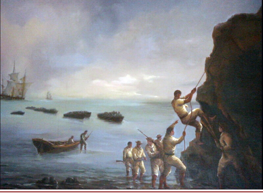 Высадка десанта для атаки Вальдивии. wikimedia.org
