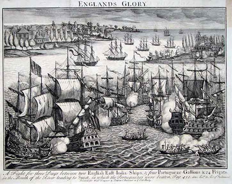 Флот британской Ост-Индской компании у Сували, 1612 год. wikimedia.org