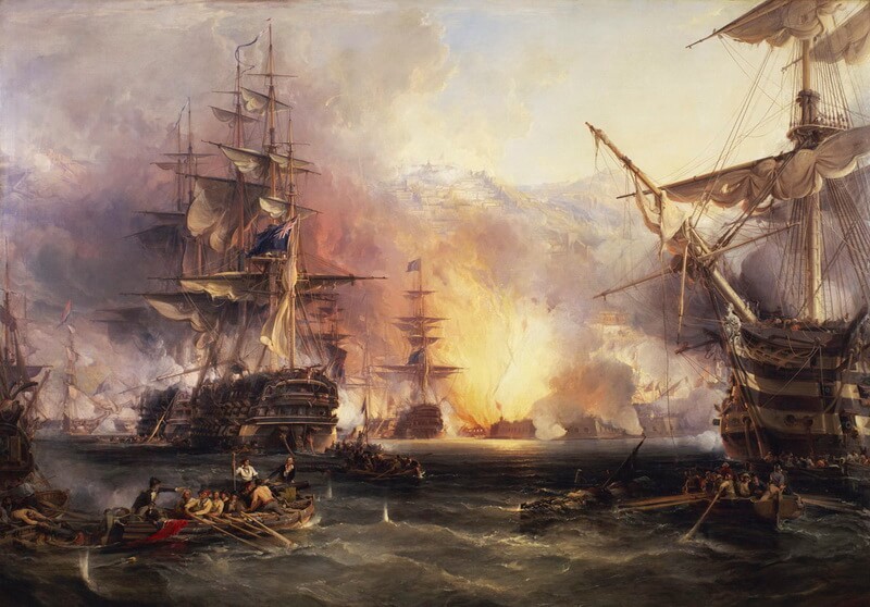 Бомбардировка Алжира англо-голландской эскадрой в 1816 году. wikimedia.org