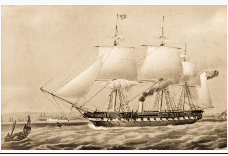 Британский паровой фрегат 1850-х годов