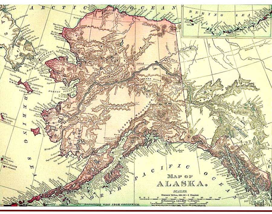Русская Америка, карта