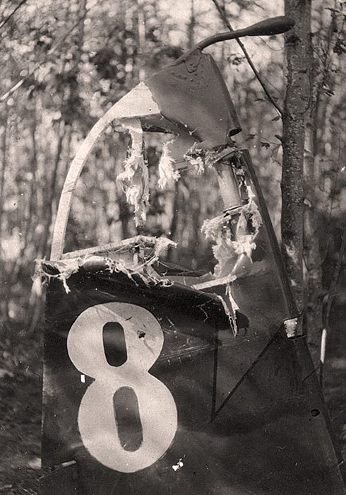 Повреждения руля направления Ил-2 из 61-гоШАП, лето 1941 года.