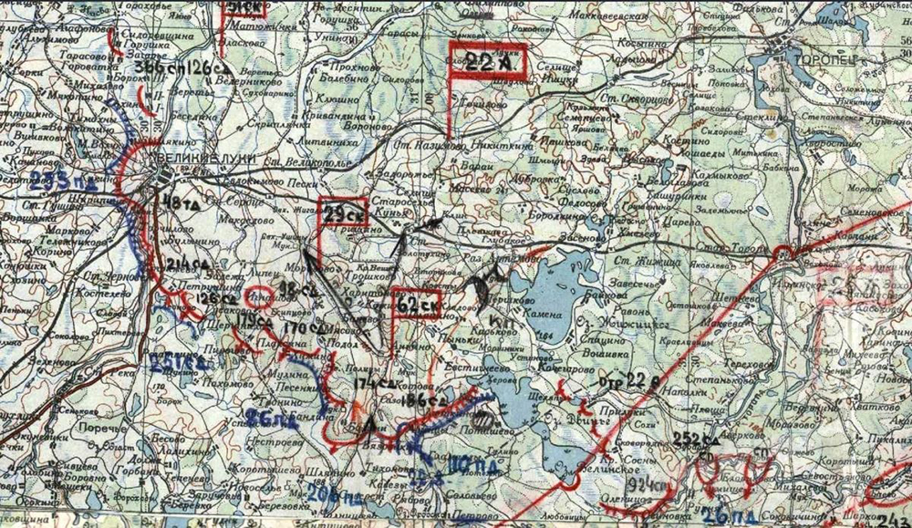 Карта района боевых действий 20–26 августа 1941 г.