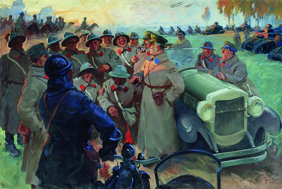 К.Е.Ворошилов на манёврах (Сварог Василий Семёнович, 1932)